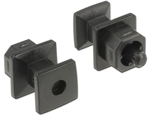 DeLOCK 64023 Steckdosenabdeckung, schwarz, 10 Stück