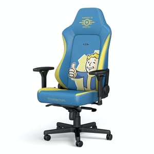 noblechairs NBL-HRO-PU-FVT fotel do gry Fotel dla gracza Obite siedzisko Niebieski, Żółty