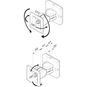 ROLINE 17.03.1125 Monitor Mount / Stand Wall Gray