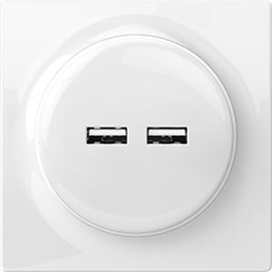 Fibaro Walli N eluttag 2x USB Vit