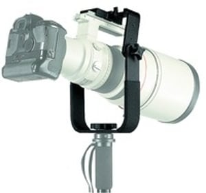 Manfrotto 393 Stativ für schwere Teleobjektive, schwarz