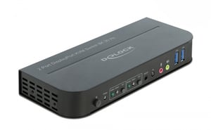 DeLOCK DisplayPort 1.4 8K 30 Hz KVM Switch with USB 3.0 and Audio
