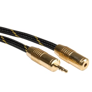 ROLINE 11.09.4753 ljudkabel 2,5 m 3,5 mm Svart, Guld