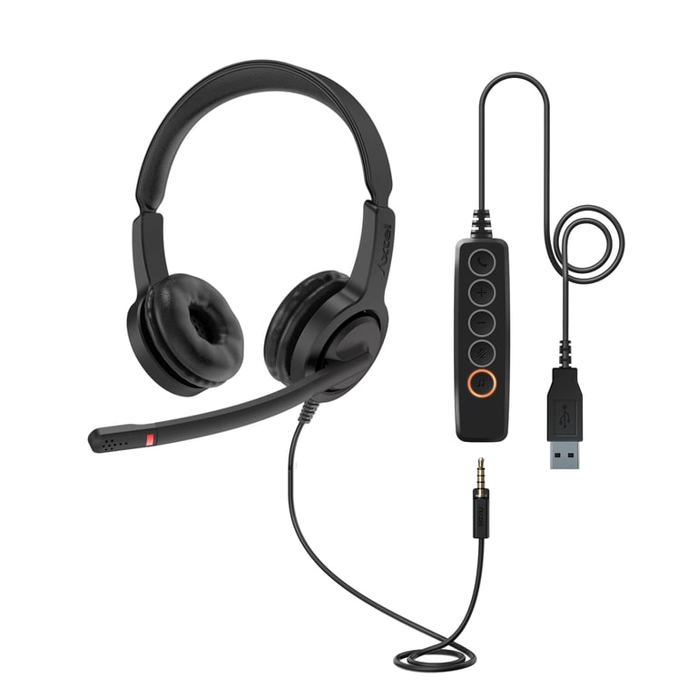 фото Специализированная гарнитура Axtel Voice UC 28-35 duo NC (AXH-V28-35UCD)