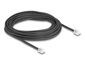 DeLOCK Telefonkabel RJ11-Stecker auf RJ11-Stecker, schwarz, 10 m