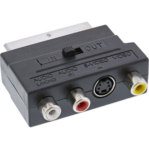 InLine 89953 adapter kablowy SCART (21-pin) 3 x RCA + S-Video Czarny
