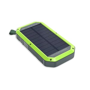 RealPower PB-10000 Solar Litium-polymer (LiPo) 10000 mAh Trådlös laddning Svart, Grön