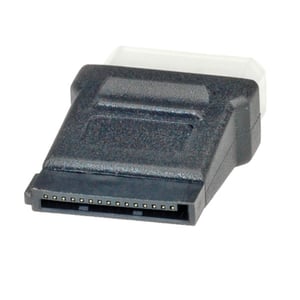 ROLINE 11.03.1060 Molex (4p) to SATA Cable Adapter, Black