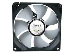 Gelid Solutions Silent 9 Datorchassi Fläkt 9,2 cm Svart, Vit