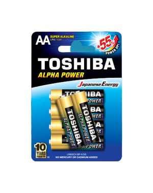 Toshiba LR6GCH BP-6 Batterie für den Hausgebrauch Einweg-AA-Alkalibatterie