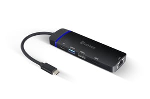 eSTUFF GLB235420 USB 3.2 Gen 1 (3.1 Gen 1) Type-C-Dockingstation, schwarz