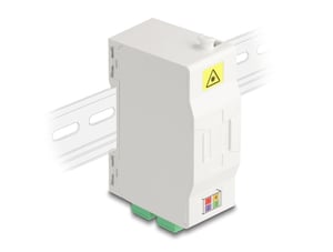 DeLOCK Fiber Optic Junction Box for DIN Rail with Splice Holder and 4 x SC Simplex Connectors