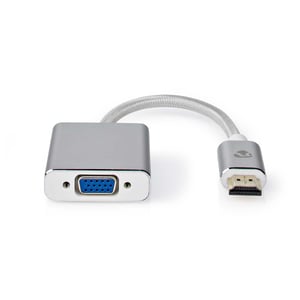 Nedis CCTB34900AL02 adapter kablowy 0,2 m HDMI Typu A (Standard) VGA (D-Sub) Srebrny