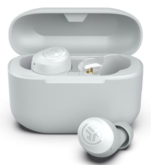 JLab Go Pop+ Zestaw słuchawkowy True Wireless Stereo (TWS) Douszny Połączenia/Muzyka/Sport/Codzienność Bluetooth Biały