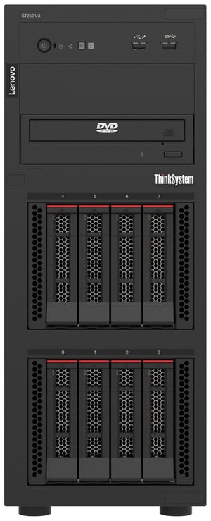 Lenovo ThinkSystem ST250 V3 Tower-Server, Intel® Xeon® 6315P, 2,8 GHz, 16 GB DDR5-SDRAM, 800 W