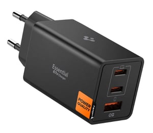 Spigen Essential EE673EU Uniwersalne Czarny Prąd przemienny Szybkie ładowanie Wewnętrzna