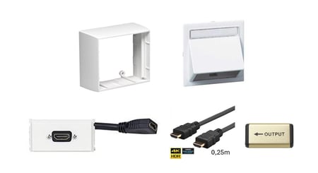 Vivolink WI221184-AMP gniazdko elektryczne HDMI Biały
