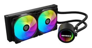 GENESIS NLG-2319 PC-Kühlsystem All-in-One-Flüssigkeitskühler für den Prozessor, schwarz