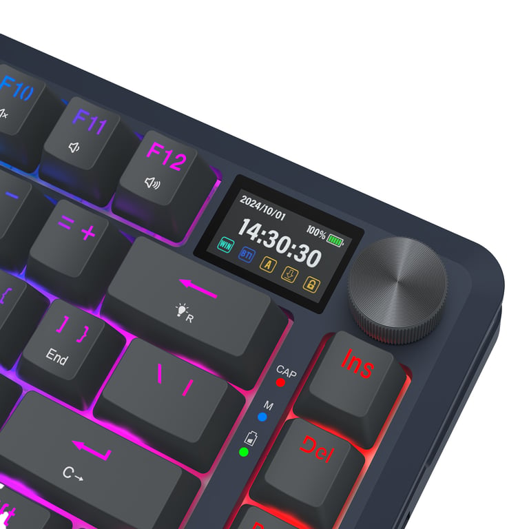 REDRAGON K708-RGB-PRO FLEKACT klawiatura USB + RF Wireless + Bluetooth Czarny