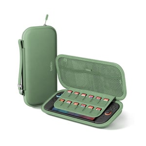 Belkin ENA002HQSE pokrowiec na przenośne konsole do gry Etui zamykane Nintendo Poliester, Aksamit Zielony