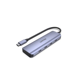 UNITEK uHUB Q4 USB 3.2 Gen 1 (3.1 Gen 1) Type-C 5000 Mbit/s Szary