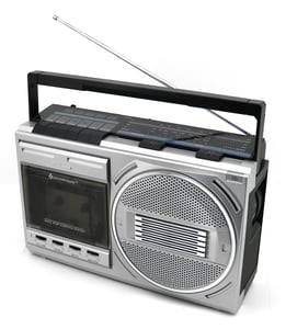 Soundmaster RR20SI Kassettenrekorder Tragbarer Kassettenplayer Schwarz, Silber