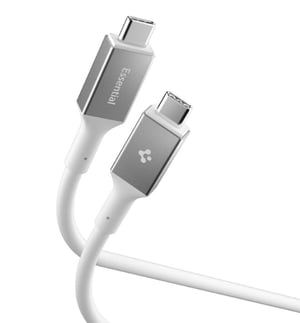 Spigen EB10020CC USB 3.2 Gen 1 (3.1 Gen 1) Cable, 2 m, USB-C, 5 Gbit/s, 100 W, White