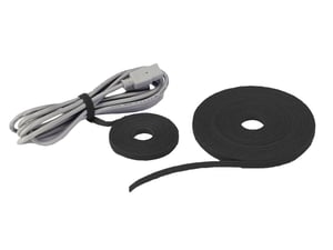 Alantec PK025CZA Befestigungsband, schwarz, mit Klettverschluss, 1 Stück.