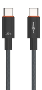 Ansmann 1700-0177 USB 2.0 Cable, 0.6 m, USB-C, 0.48 Gbit/s, 140 W, Anthracite