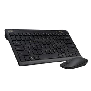 Acer GP.ACC11.02I Keyboard with Included RF Wireless Mouse, QWERTY, US International, Black