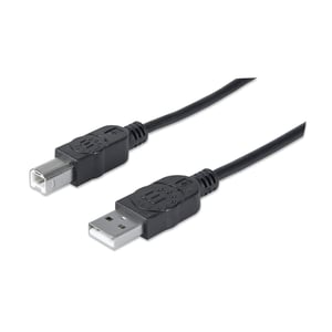 Manhattan 333368 USB-kabel USB 2.0 1,8 m USB A till USB B 0,48 Gbit/s Svart