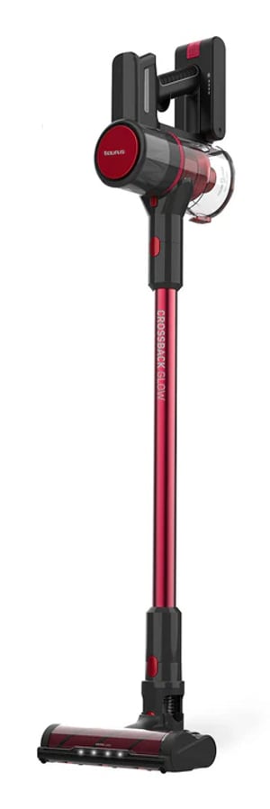 Taurus Crossback Glow 2-in-1 Upright Vacuum Cleaner, Battery-Powered, Dry, HEPA, Bagless, 150 W, Red