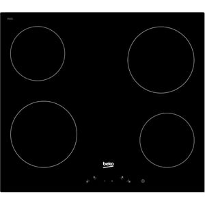 Beko HIC 64400 E Cooktop, Black, Built-in, 60 cm, Ceramic, 4 zones