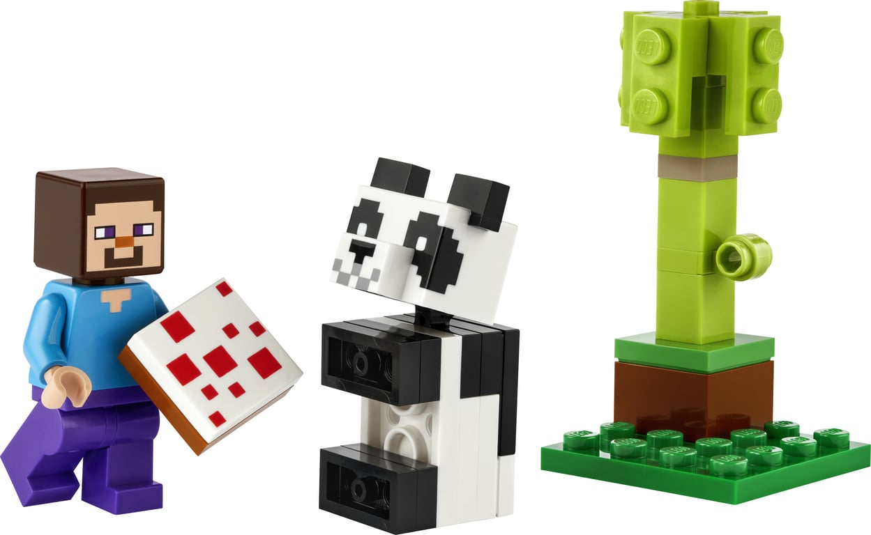 LEGO Minecraft Steve i mała panda
