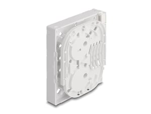 DeLOCK FTTH-anslutningsbox för fiberoptik, för väggmontering, för 4 x SC Simplex eller LC Duplex, vit