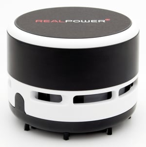 RealPower Mini Hoover-1 odkurzacz przenośny Czarny, Biały Bez worka