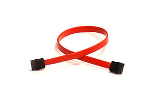 Supermicro SATA-kabel, 35 cm, blyfri SATA-kabel 0,35 m, röd