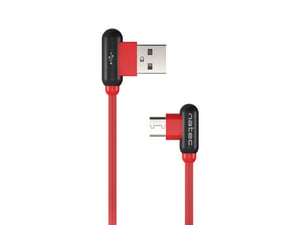 NATEC NKA-1201 kabel USB USB 2.0 1 m USB A USB C 0,48 Gbit/s Czarny, Czerwony