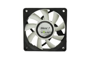 Gelid Solutions Silent 7 Datorchassi Fläkt 7 cm Svart, Vit