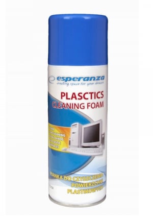 Esperanza ES104 rengöringsset för skärmar/plast Rengöringsskum för skärmar 400 ml