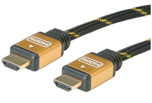 ROLINE 11.04.5510 kabel HDMI 20 m HDMI Typu A (Standard) Czarny, Złoto