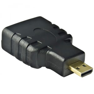 Akyga AK-AD-10 adapter för HDMI-kablar typ A (standard) till HDMI typ D (mikro), svart, guld