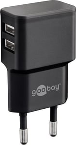 Goobay 44951 Ladegerät für mobile Geräte – Handy, Smartphone – Schwarz – Wechselstrom – für den Innenbereich