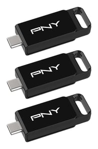 PNY Elite 128 GB USB Flash Drive, USB Type-C 3.2 Gen 1 (3.1 Gen 1), Black