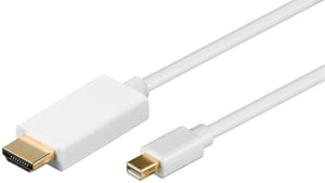 Microconnect MDPHDMI1 adapter kablowy 1 m HDMI Typu A (Standard) Mini DisplayPort Biały