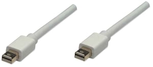 Manhattan 324557 DisplayPort-Kabel, 1 m, Mini DisplayPort, weiß