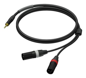 PROCAB PRA712/3 kabel audio 3 m 3.5mm 2 x XLR (3-pin) Czarny