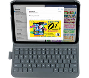 DEQSTER 90-2000034 tangentbord för mobila enheter, QWERTZ, tyska, Bluetooth, grå