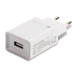 Techly IPW-USB-24WH Portable Device Charger, Universal, White, AC, Indoor