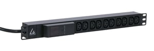 Lanview LVR261877 Stromverteilereinheit (PDU) mit 10 Netzanschlüssen, 1U, schwarz